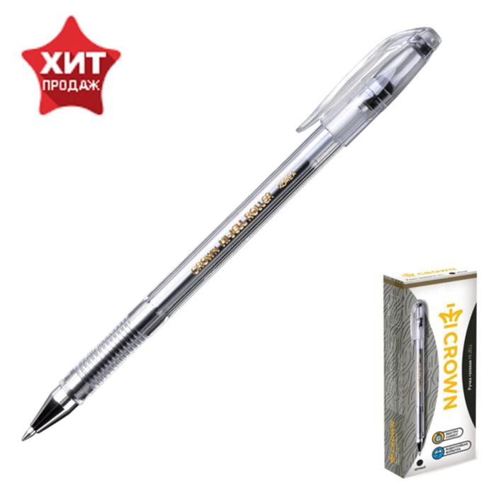 Ручка гелевая Crown HJR-500B, узел 0.5 мм, чернила чёрные ручка crown hjr 500p
