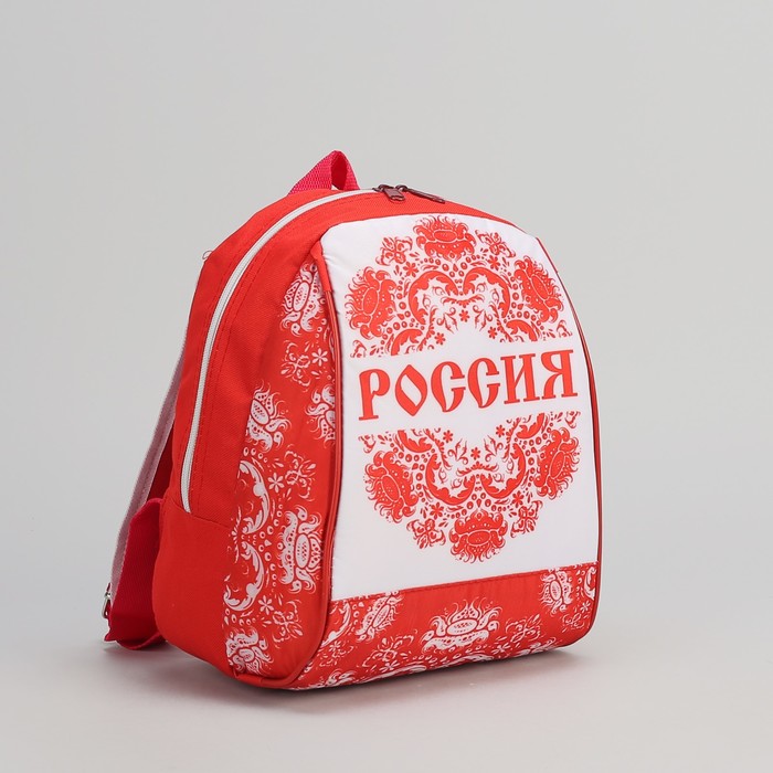 Рюкзак дет "Россия" 28*36*19, 1 отдел на молнии, красно-белый