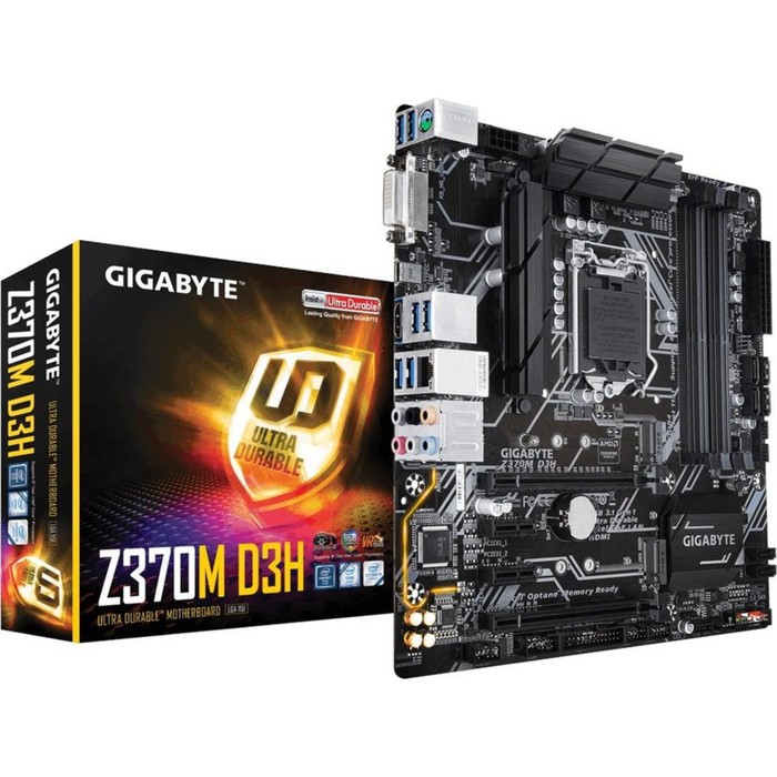 Материнская плата Gigabyte Z370M D3H, Soc-1151v2, Intel Z370, 4xDDR4, mATX, Ret