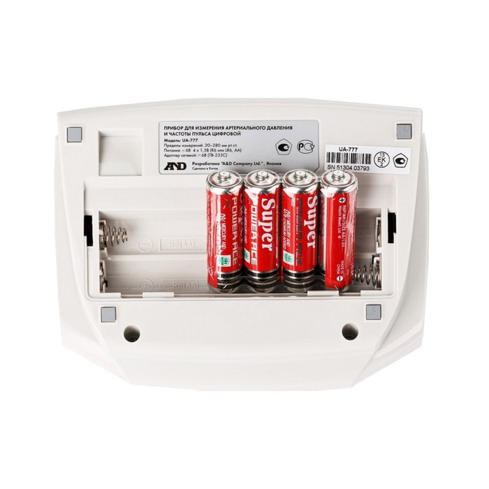 Тонометр автомат A&D UA-777AC, от батареек 4хАА, размер манжеты 22-32 см