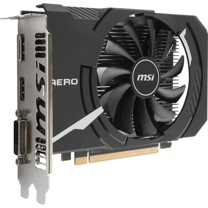 Видеокарта MSI AMD Radeon RX 560 AERO ITX OC 4G,128bit,GDDR5,1196/7000,DVI,HDMI,DP