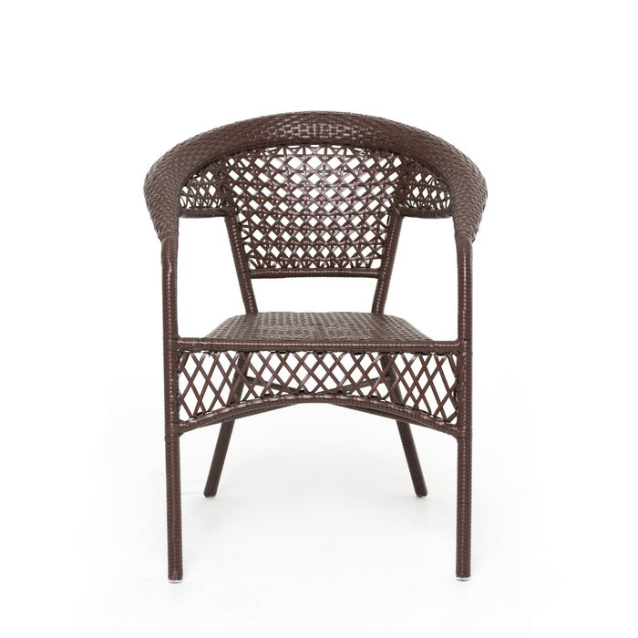 Стул, 64 × 64 × 80 см, искусственный ротанг, коричневый