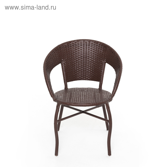 Стул, 53 × 53 × 75 см, искусственный ротанг, коричневый