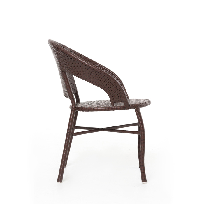 Стул, 53 × 53 × 75 см, искусственный ротанг, коричневый