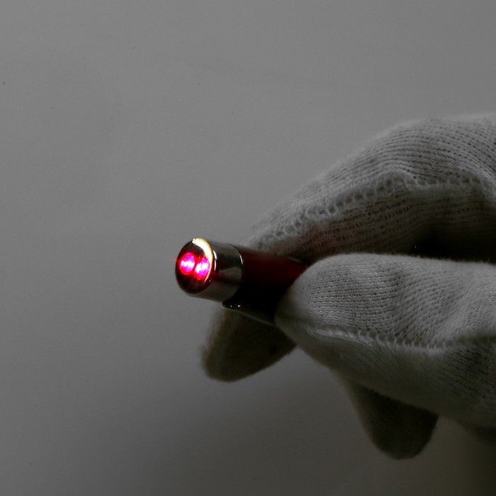Фонарь карманный с шариковой ручкой, 2 света, микс, 13.5х1 см