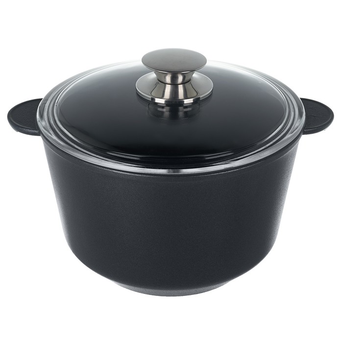 Кастрюля Renard Silver Grey, со стеклянной крышкой, 4 л