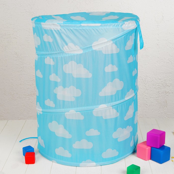 Корзина для игрушек "Облачка", голубая
