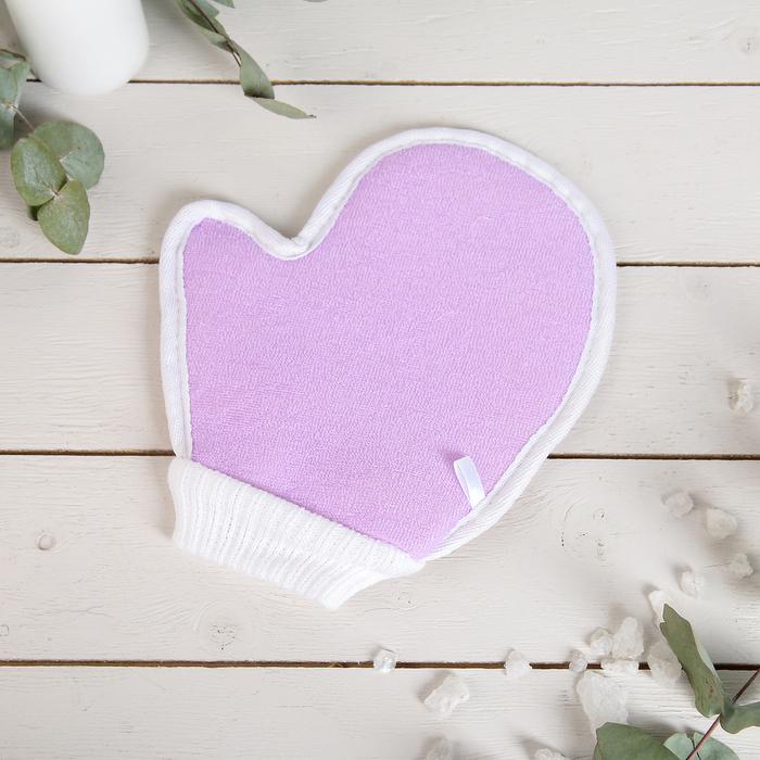 Мочалка-варежка массажная 21х16 см, сизаль, цвет МИКС