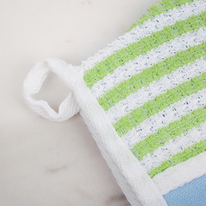 Мочалка-варежка массажная 21х17,5 см, сизаль, цвет МИКС