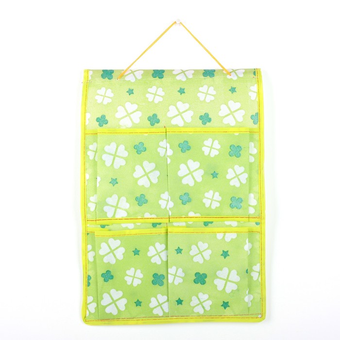 Органайзер с карманами подвесной, 4 отделения 38х26 см, дизайн МИКС