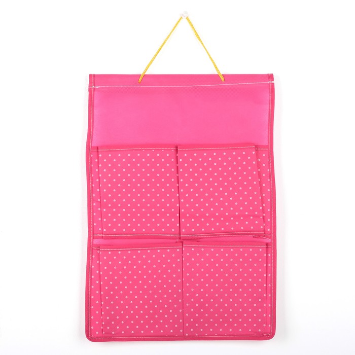 Органайзер с карманами подвесной, 4 отделения 38х26 см, дизайн МИКС