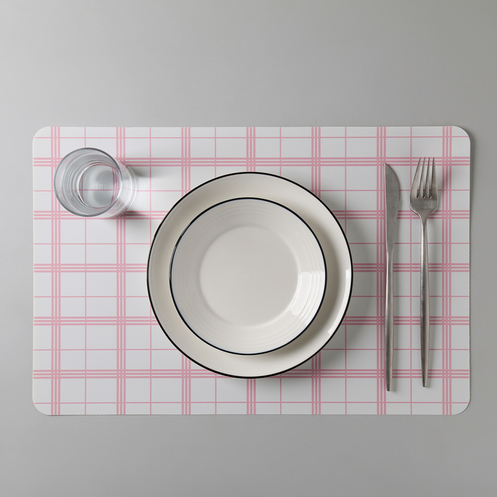 Салфетка кухонная "Окна" 42,5х29 см, розовый