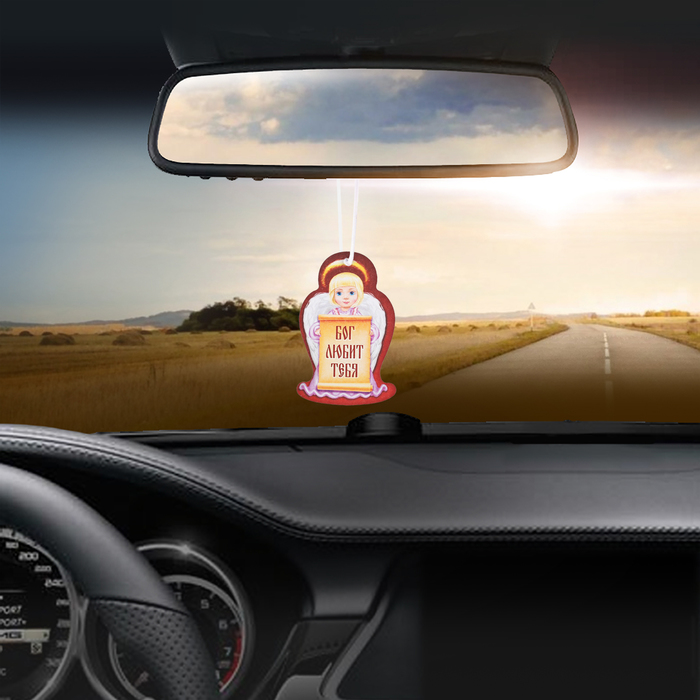 Ароматизатор бумажный "Бог любит тебя" (ангел), 4,4 х 7 см