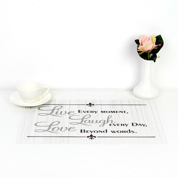 Салфекта кухонная "Живи. Смейся. Люби" 45х30 см