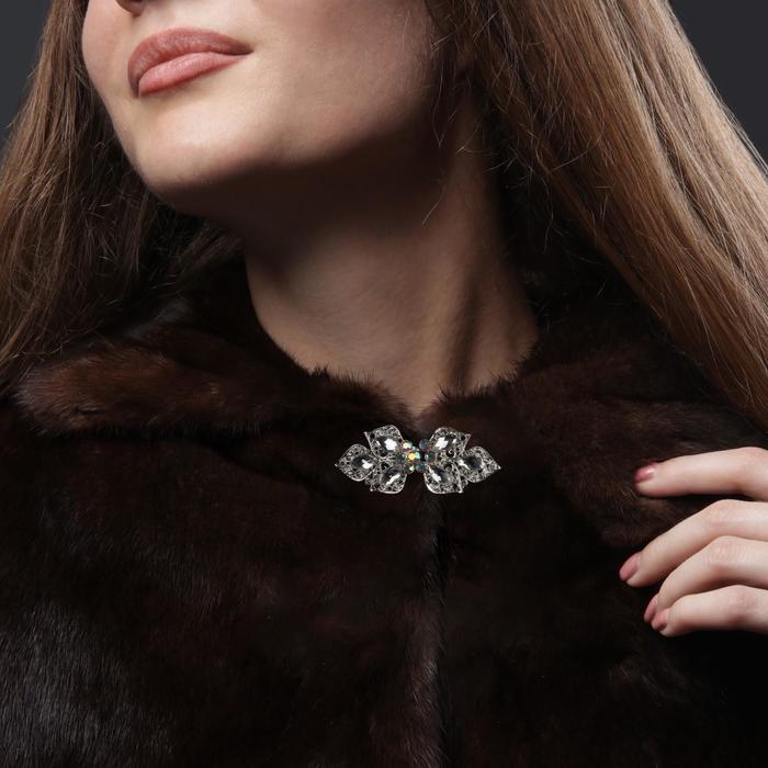 Декоративная застёжка, 7х3см, цвет серебряный