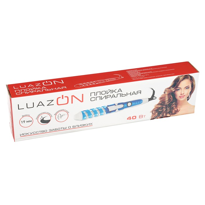 Плойка LuazOn LW-17, 40 Вт, d=19 мм, зеленая