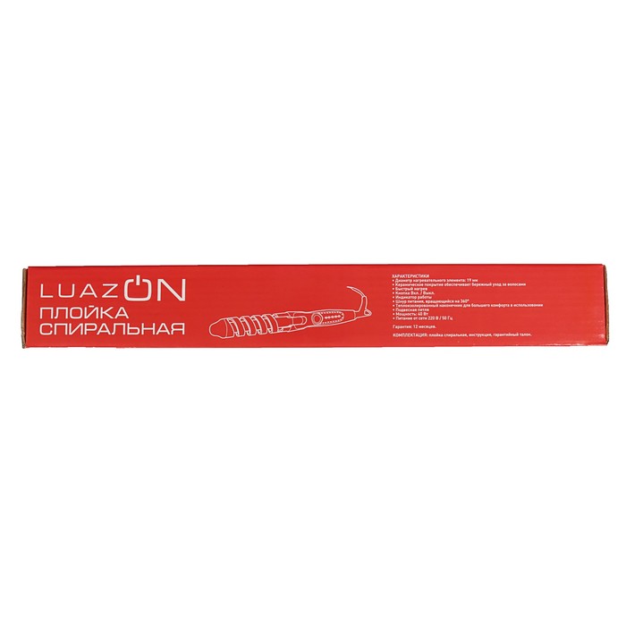 Плойка LuazOn LW-17, 40 Вт, d=19 мм, зеленая