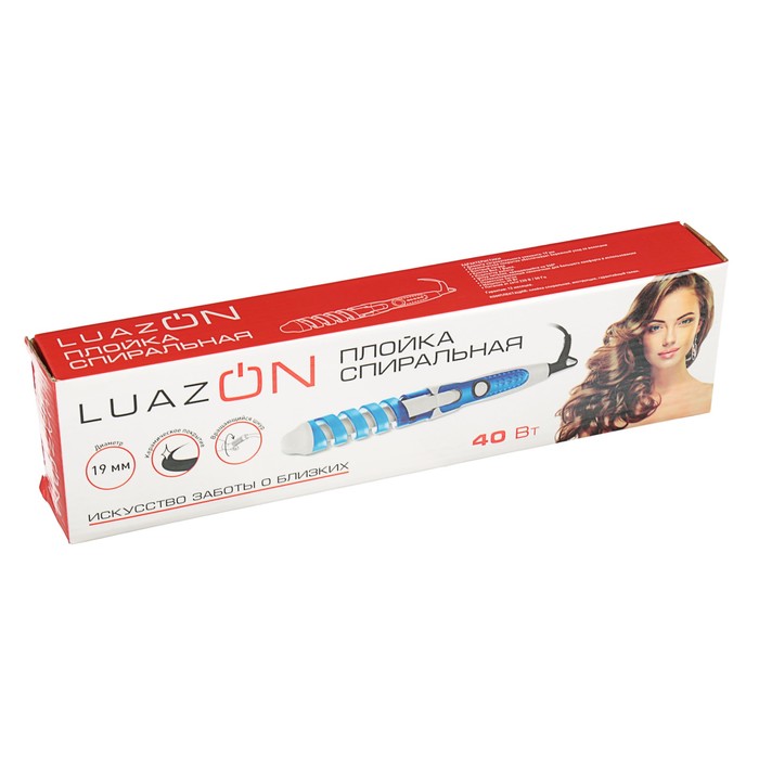 Плойка LuazOn LW-17, 40 Вт, d=19 мм, желтая