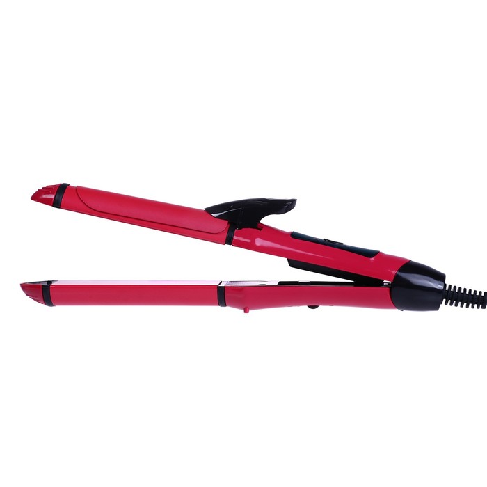 Стайлер LuazOn LFE-001, 50 Вт, d=26 мм, керамическое покрытие, розовый