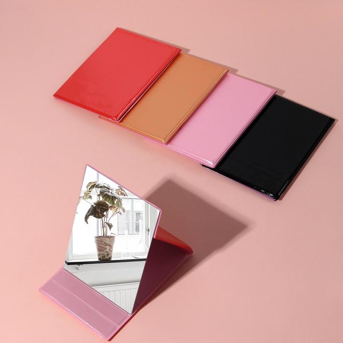 Зеркало складное, прямоугольное, одностороннее, без увеличения, цвет МИКС