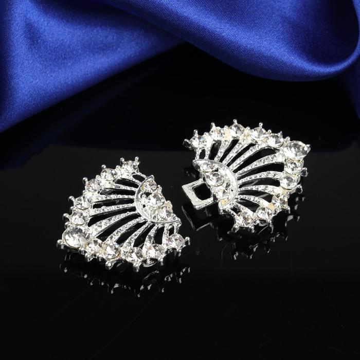 Декоративная застёжка, 6х3,5см, цвет серебряный