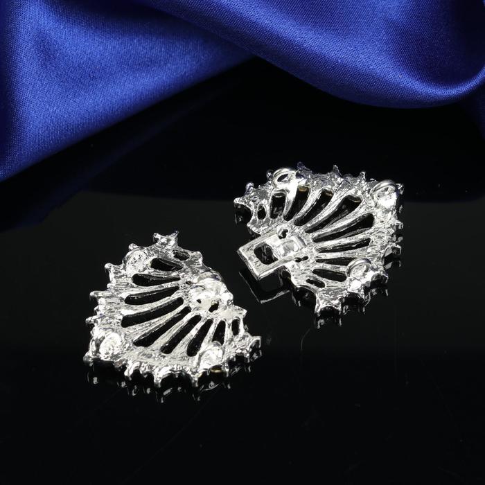 Декоративная застёжка, 6х3,5см, цвет серебряный