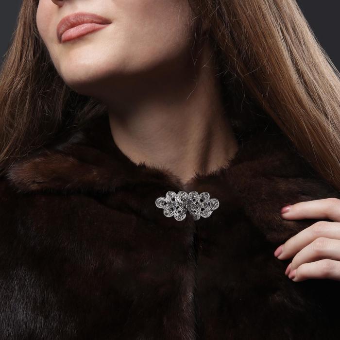 Декоративная застёжка, 6х3см, цвет серебряный