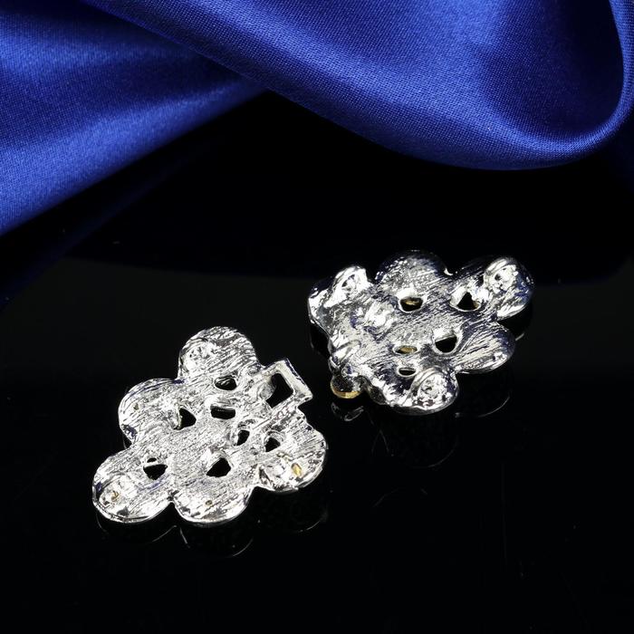 Декоративная застёжка, 6х3см, цвет серебряный