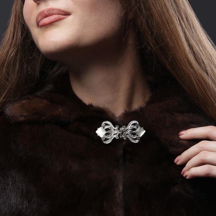 Декоративная застёжка, 6,2х3см, цвет серебристый