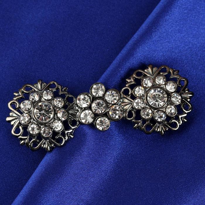 Декоративная застёжка, 6,х2,5см, цвет чёрный