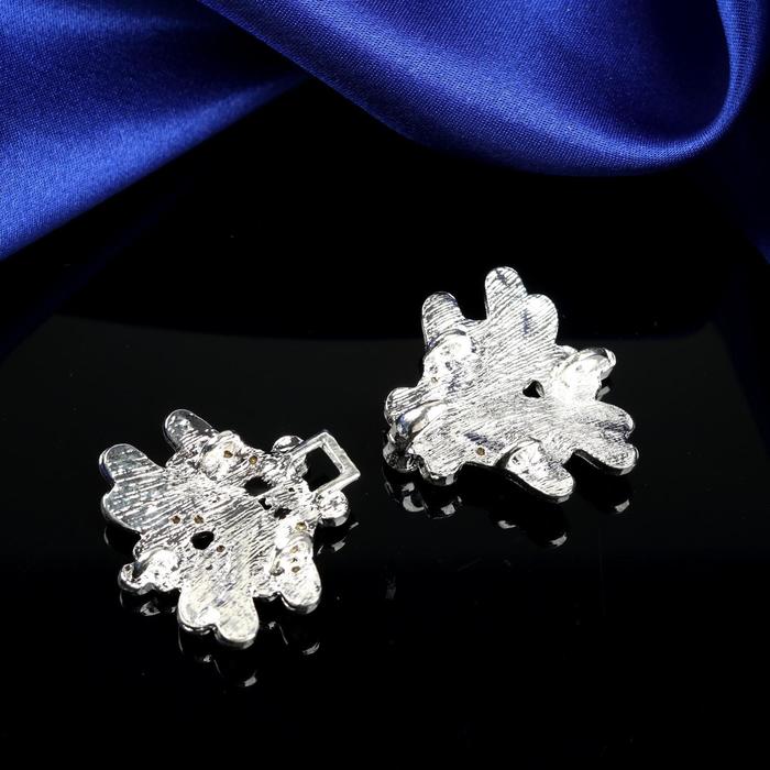 Декоративная застёжка, 5,5х3см, цвет серебристый