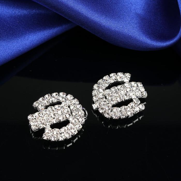 Декоративная застёжка, 5х2,5см, цвет серебристый