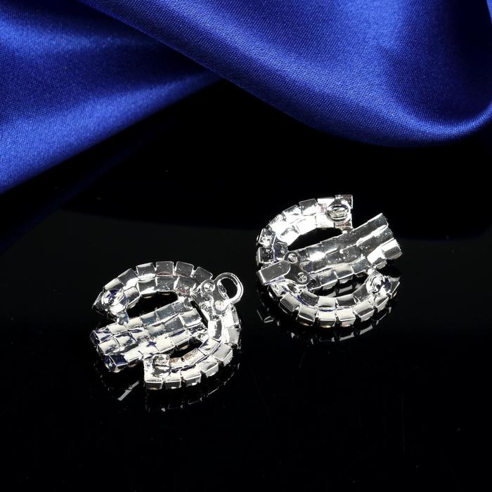 Декоративная застёжка, 5х2,5см, цвет серебристый