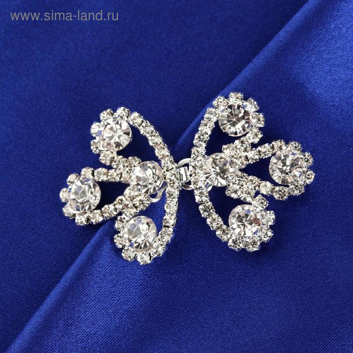 

Декоративная застёжка, 4,4 × 2,9 см, цвет серебряный