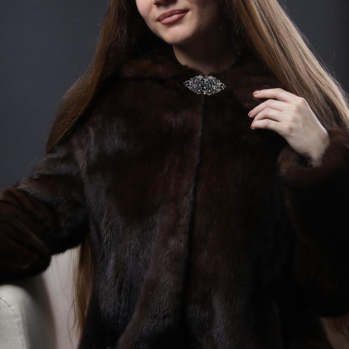 Декоративная застёжка, 7х3,3см, цвет серебряный