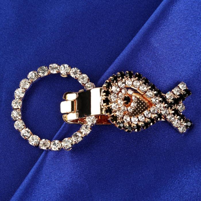 Декоративная застёжка, 6,7х3,2см, цвет золотой