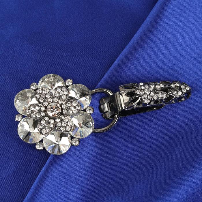 Декоративная застёжка, 9х4,2см, цвет чёрный