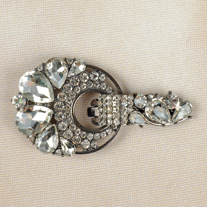 Декоративная застёжка, 6,24,3см, цвет чёрный