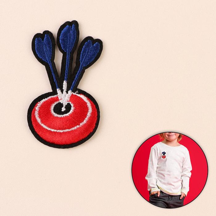 Термоаппликация "Мишень", 6,5*3,5см, цвет красный