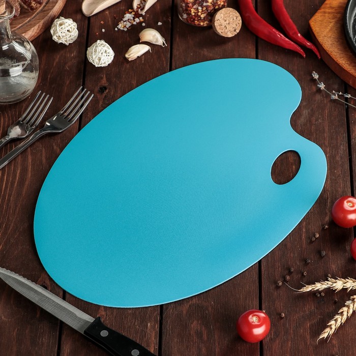 Доска разделочная 37х26 см "Палитра" цвета МИКС