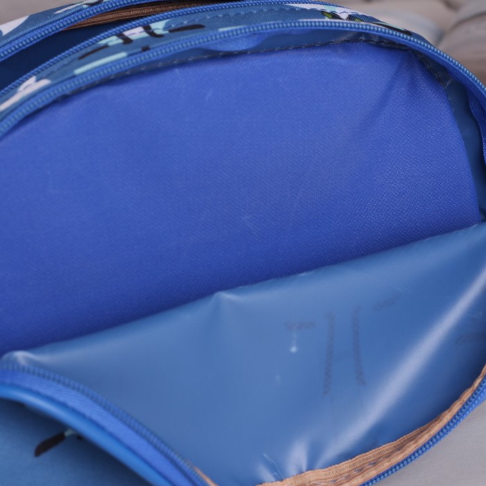 Косметичка дорожная "Лиса", отдел на молнии, цвет синий