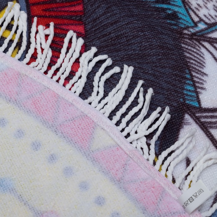 Полотенце пляжное "Этель" Wild spirit120х120 см, микрофибра 220 гр/м2