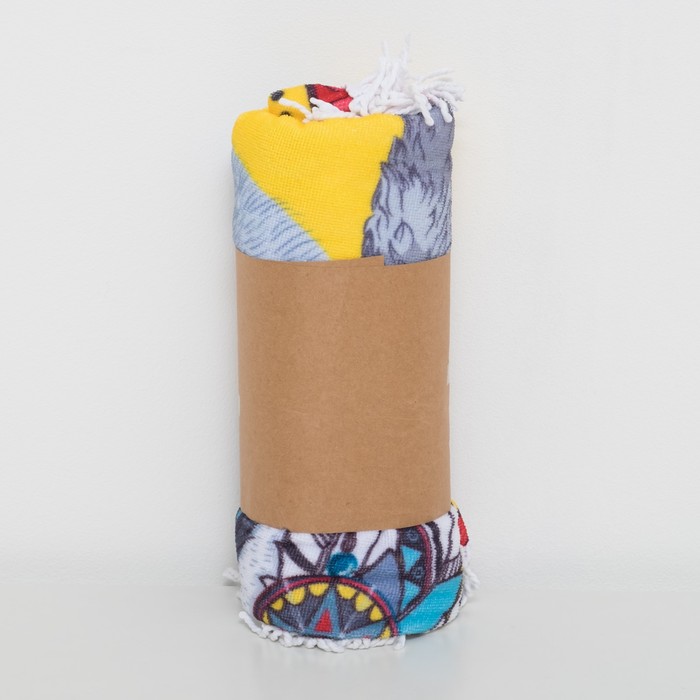 Полотенце пляжное "Этель" Wild spirit120х120 см, микрофибра 220 гр/м2