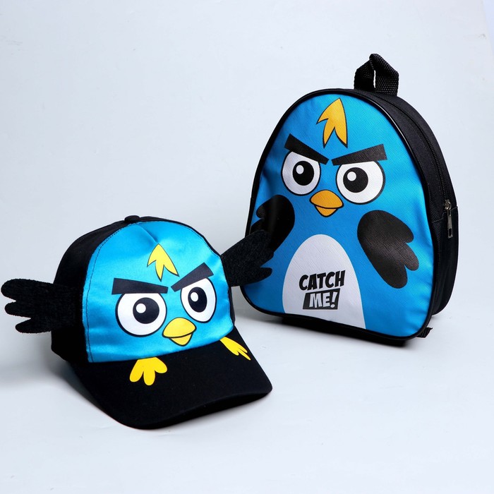 Детский набор "Птичка": кепка 54-60 см, рюкзак 21 х 25 см