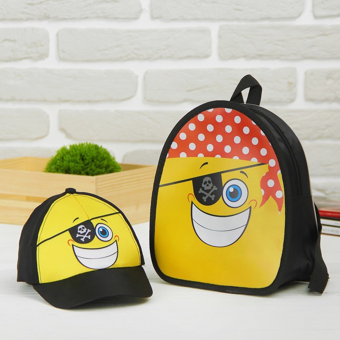 Детский набор "Пират": кепка 54-60 см, рюкзак 21 х 25 см