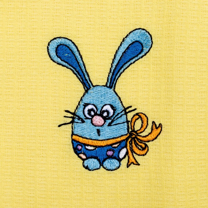 Полотенце детское "Доляна" Зайка, цвет солнечный 40х70 см, 100% хлопок, 150 г/м²