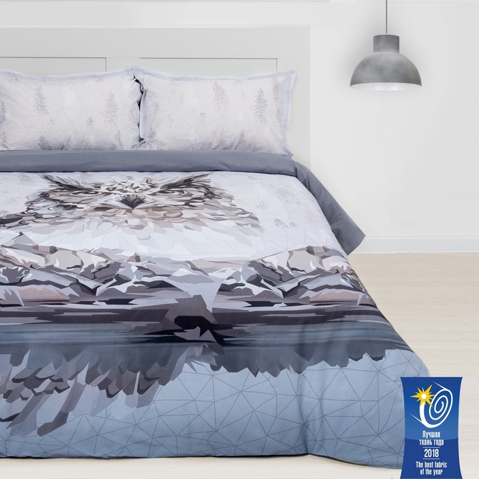 Постельное бельё "Этель" 1.5 сп Сова 143*215 см,150*214 см, 50*70+3 - 2 шт, ранфорс 111 г/м2