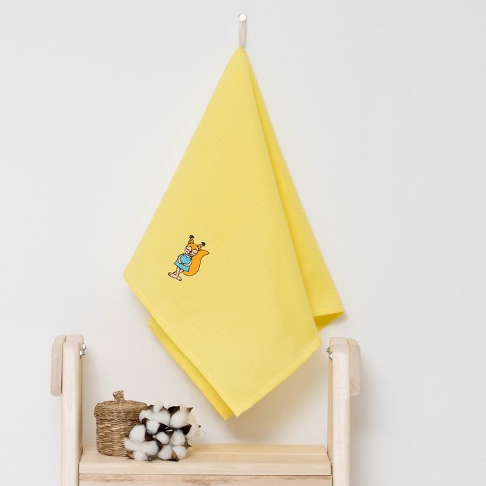 Полотенце детское "Доляна" Белочка, цвет солнечный 40х70 см, 100% хлопок, 150 г/м²