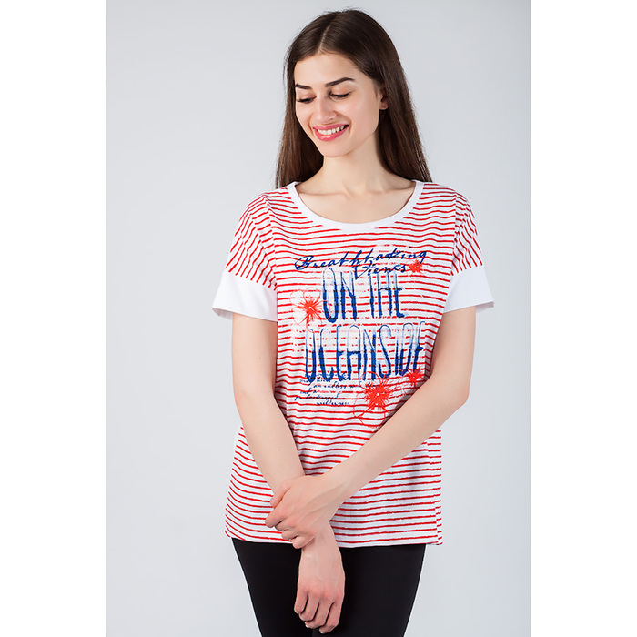 Футболка женская 8904 цвет красный, р-р 50