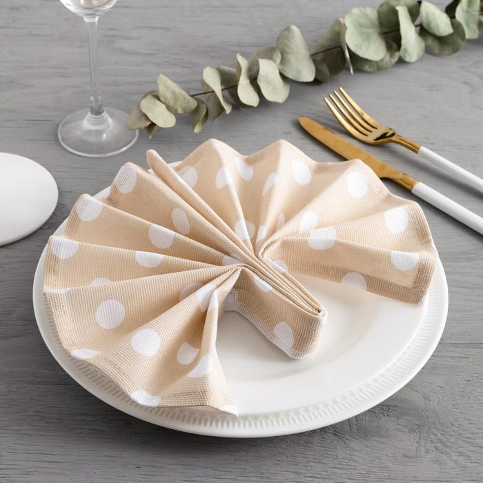 Набор салфеток "Этель" (вид2) 40х40 см - 4 шт, рогожка 100% хлопок